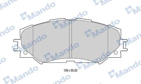 Mando MBF015222 Колодки тормозные дисковые | перед |