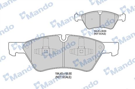 Mando MBF015224 Колодки тормозные дисковые | перед |