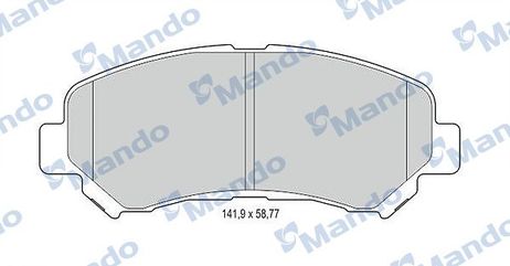 Mando MBF015236 Колодки тормозные дисковые | перед |