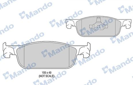 Mando MBF015302 Колодки тормозные дисковые | перед |