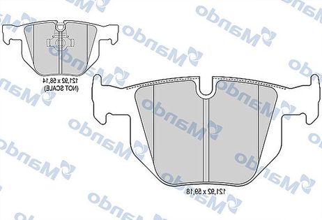 фото Mando MBF015416 Колодки тормозные дисковые | зад | Mando MBF015416 Колодки тормозные дисковые | зад |