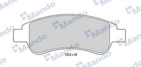 Mando MBF015475 Колодки тормозные дисковые | перед |