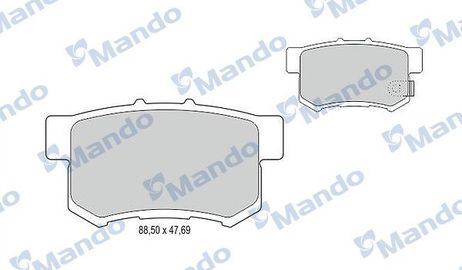 Mando MBF015507 Колодки тормозные дисковые | зад |