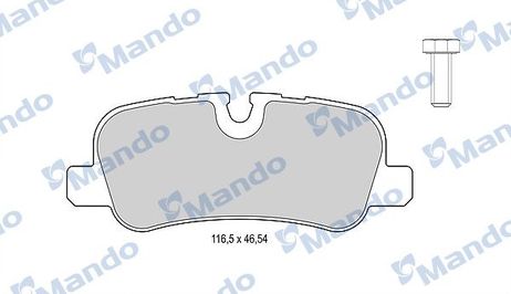 Mando MBF015602 Колодки тормозные дисковые | зад |