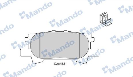 Mando MBF015613 Колодки тормозные дисковые | зад |