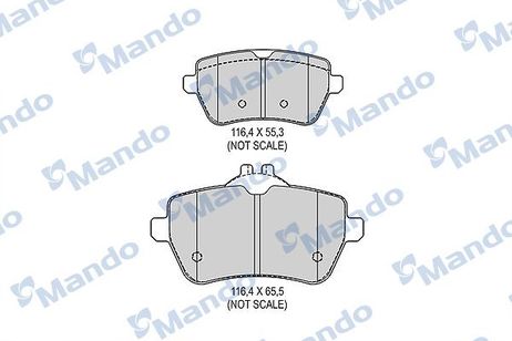 Mando MBF015685 Колодки тормозные дисковые | зад |