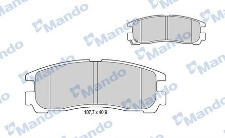 Mando MBF015707 Колодки тормозные дисковые | зад |