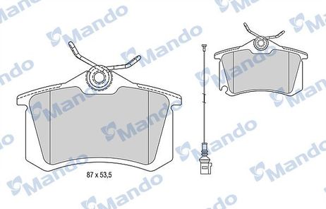 Mando MBF015810 Колодки тормозные дисковые | зад |