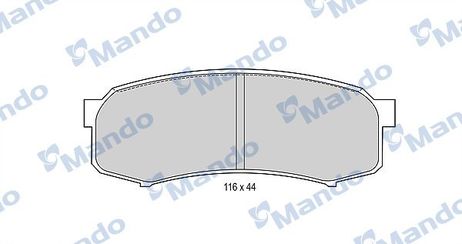 Mando MBF015845 Колодки тормозные дисковые | перед |