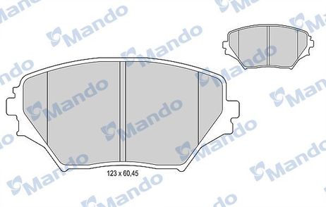 Mando MBF015863 Колодки тормозные дисковые | перед |