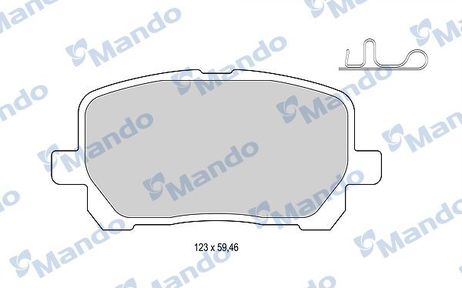 Mando MBF015865 Колодки тормозные дисковые | перед |
