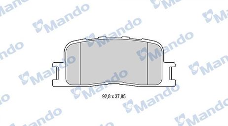 Mando MBF015873 Колодки тормозные дисковые | зад |