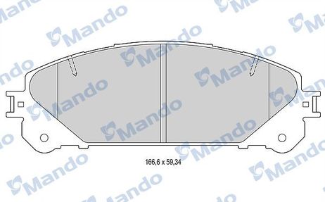 Mando MBF015886 Колодки тормозные дисковые | перед |