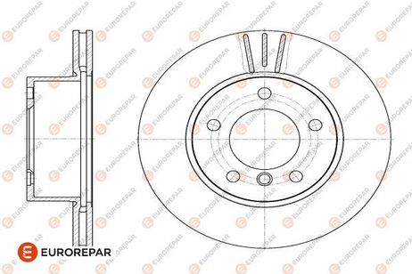 EUROREPAR 1642760580 Диск тормозной | перед |