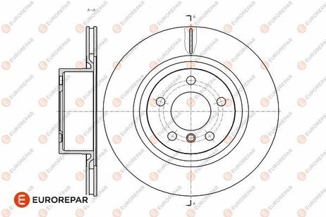 EUROREPAR 1642768180 Диск тормозной | зад |
