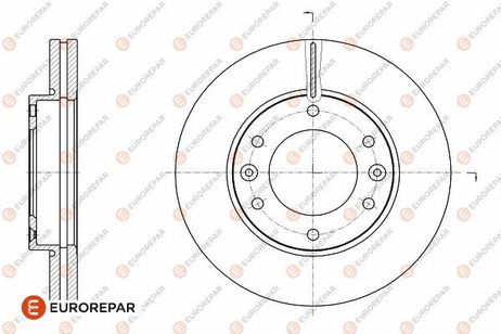 EUROREPAR 1642778580 Диск тормозной | перед |