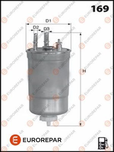 EUROREPAR 1643630680 Фильтр топливный (дизель)
