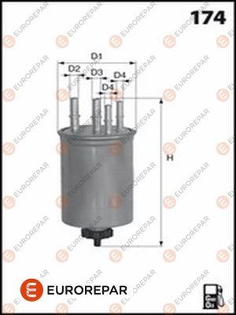 EUROREPAR 1643631280 Фильтр топливный