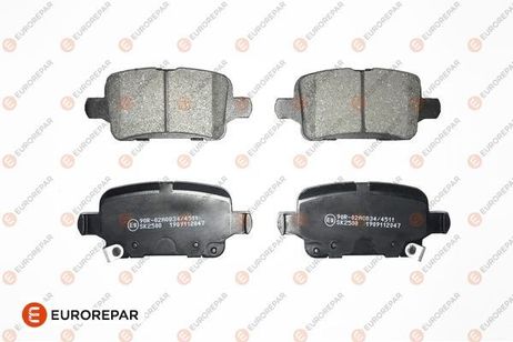 EUROREPAR 1667816680 Колодки тормозные дисковые | зад |