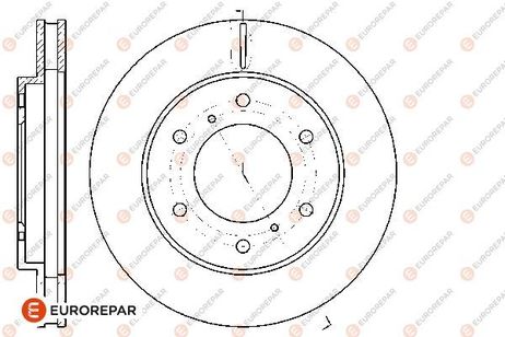 EUROREPAR 1667855280 Диск тормозной | перед |