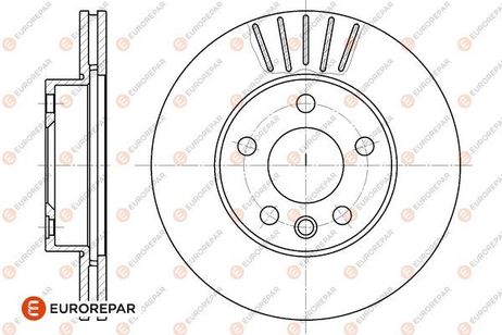 EUROREPAR 1667858680 Диск тормозной | перед |