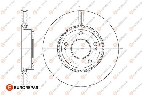 EUROREPAR 1667860280 Диск тормозной | перед |
