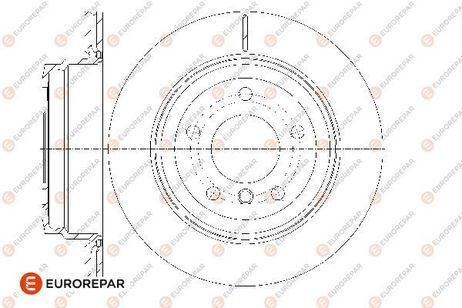 EUROREPAR 1667861480 Диск тормозной | зад |