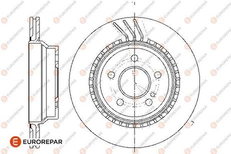 EUROREPAR 1667862280 Диск тормозной | зад |
