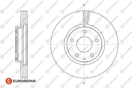 EUROREPAR 1676013780 Диск тормозной | перед |