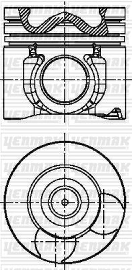YENMAK 31-04487-000 91,00 mm. Порш.+палец,с кольцом