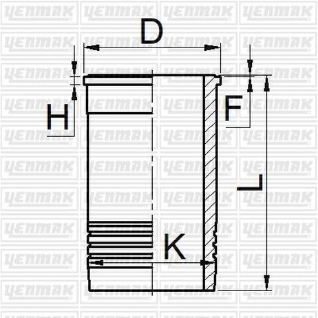 YENMAK 5105281000 гильза цилиндра! d125/ Iveco EuroStar/Cursor/Stralis f3ae0681/d/e