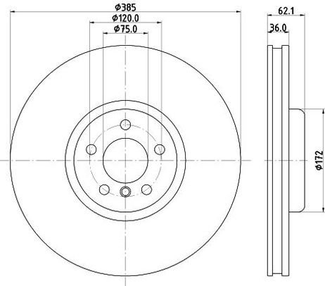Hella 8DD 355 132-981 Диск тормозной | перед |