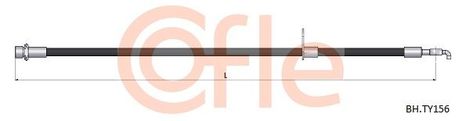 Cofle 92.BH.TY156 Шланг тормозной| зад |