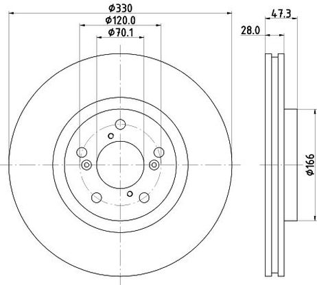 Nisshinbo ND8050K Диск тормозной | перед |