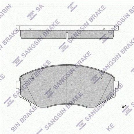 Sangsin SP1527A Колодки тормозные передние