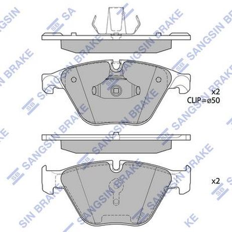 Sangsin SP1695 Колодки тормозные дисковые