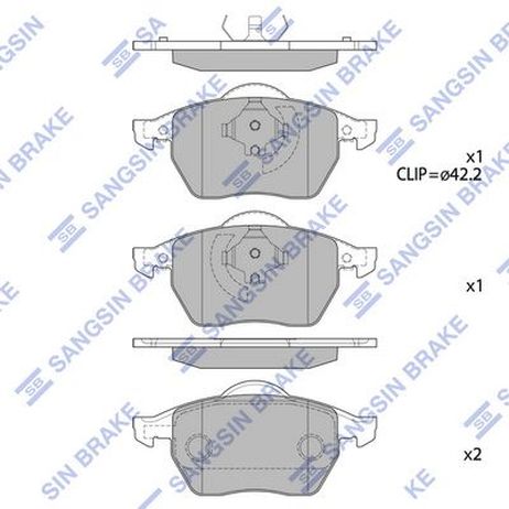 Sangsin SP2097A Колодки тормозные дисковые