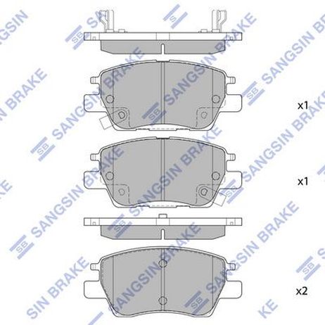 Sangsin SP4009 Колодки тормозные передние к-кт