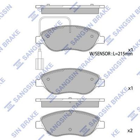 Sangsin SP4083 Колодки тормозные дисковые