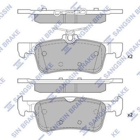 Sangsin SP4108 Колодки тормозные задние mini cooper s