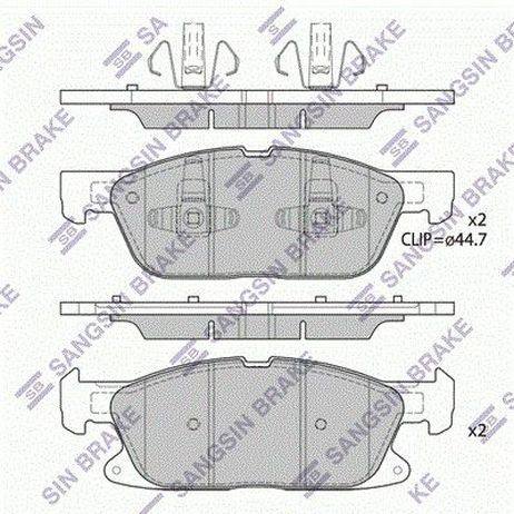 Sangsin SP4251 Колодки тормозные передние