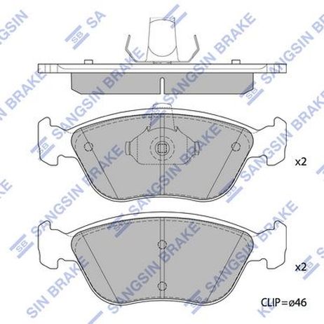 Sangsin SP4256 Колодки тормозные дисковые