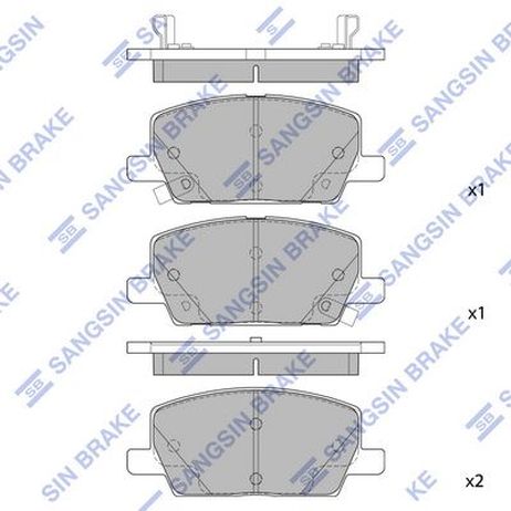 Sangsin SP4285 колодки дисковые передние!/ Chevrolet Cruze/Orlando 1.4-2.0 09>