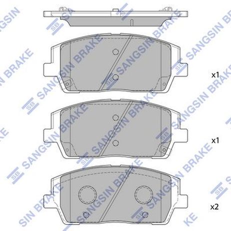 Sangsin SP4327 Колодки тормозные передние