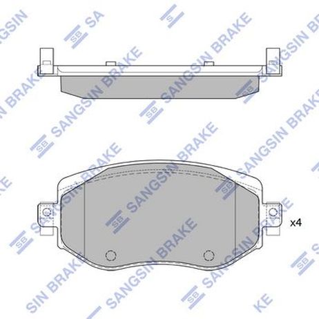 Sangsin SP4329 Колодки тормозные дисковые