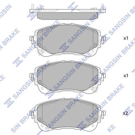 Sangsin SP4368 Колодки тормозные передние
