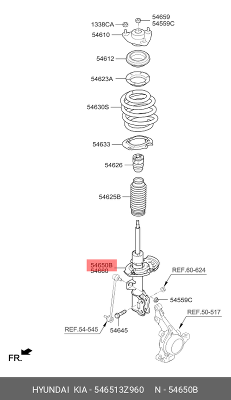 фото Hyundai/Kia 54651-3Z960 Амортизатор Hyundai/Kia 54651-3Z960 Амортизатор