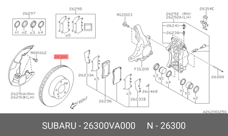 фото Subaru 26300VA000 Передний тормозной диск | перед | Subaru 26300VA000 Передний тормозной диск | перед |
