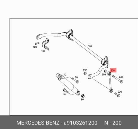 фото Mercedes 910 326 12 00 Стойка стабилизатора | зад | Mercedes 910 326 12 00 Стойка стабилизатора | зад |
