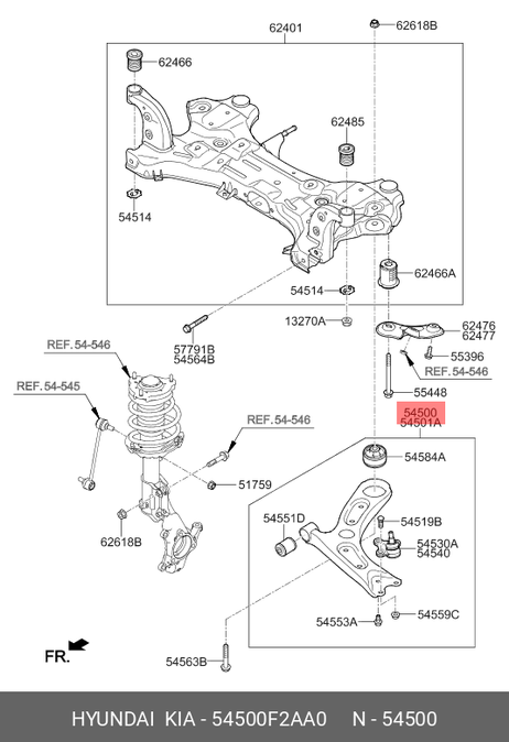 фото Hyundai/Kia 54500F2AA0 Рычаг подвески | перед прав | Hyundai/Kia 54500F2AA0 Рычаг подвески | перед прав |